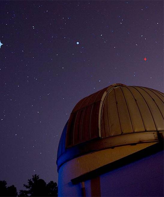 observatory at night